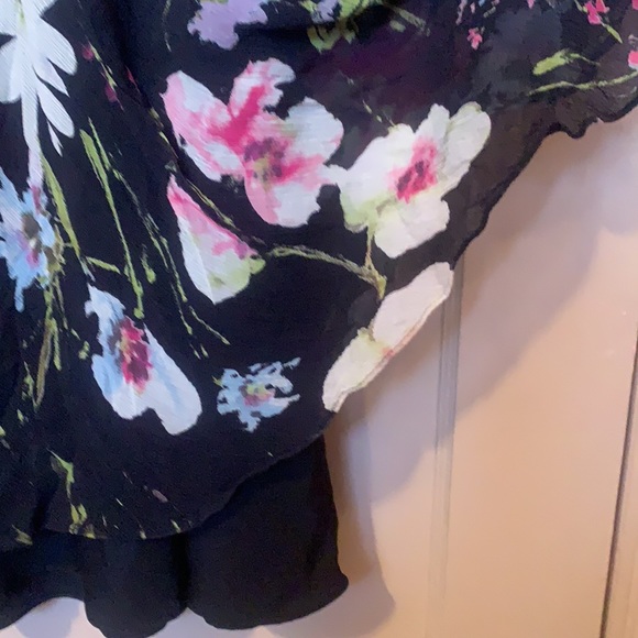 TALBOTS SUMMER DRESS SILK FLORAL MAXI SZ 14 LINED - Picture 4 of 9